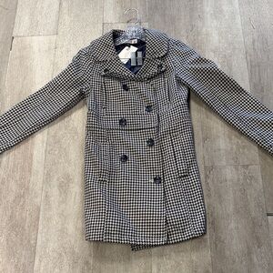 Vintage Volcom checkered Peacoat
